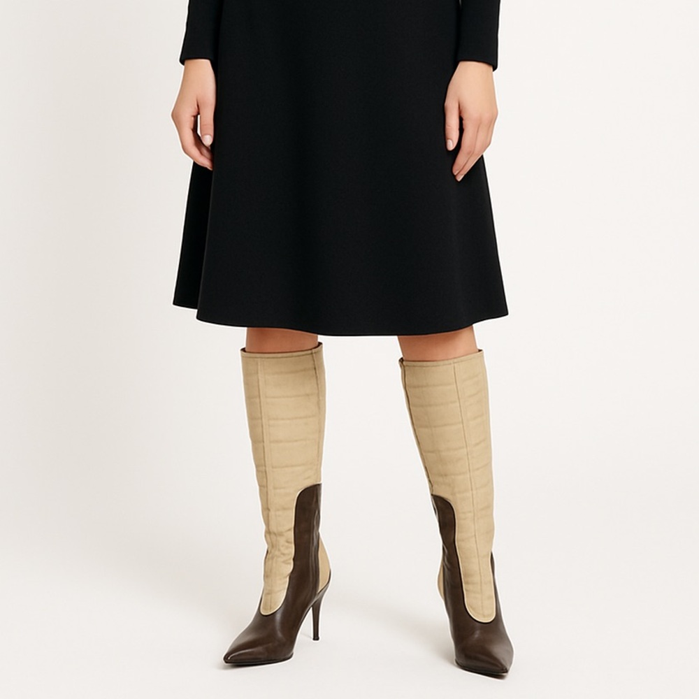 Vicini Fur Lined Embossed Boots - Picture 2 of 11
